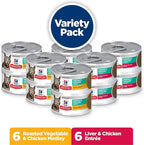 Hill's Science Diet Perfect Weight, Adult 1-6, Weight Management Support, Wet Cat Food, Variety Pack: Liver & Chicken Minced; Chicken Stew, 2.9 oz Can Variety Pack, Case of 24