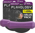 Playology Squeaky Dog Toy Fetch Stick | Durable Rubber Toys for Interactive Play | Bacon Scented Fetch Stick for Medium Dogs | Floating Dog Toy Made from Non Toxic Materials