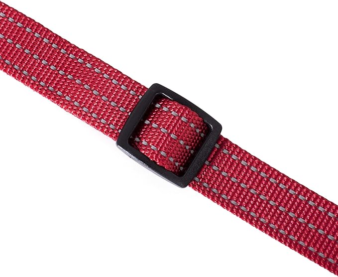 Mile High Life Dog Collar | Nylon Reflective Dog Collars | Light Weight Puppy Collars | Red Dog Collars for Small Dogs (Solid Red, Small)