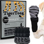 DOK TigerToes Premium Non-Slip Dog Socks for Hardwood Floors - Extra-Thick Grip That Works Even When Twisted - Prevents Licking, Slipping, and Great for Dog Paw Protection (XXXL)