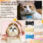 Hicarer 30 Pcs Stainless Steel Blank Pet ID Tags Personalized Dog Name Tag with Hollow Design Engraved on Both Sides Dog Cat Collar Name Accessories Regular Size DIY(Bone Shape)