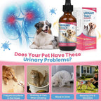 Dog UTI Treatment,Cat Urinary Tract Infection Drops, Renal Health for Cats Pets - Kidney Support,Bladder Control for Dogs Incontinence - Cat UTI Remedy Cranberry & D-Mannose Supplemen