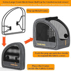 PAWZIDEA Dog Stroller for Large Dogs, Pet Stroller with Detachable Carrier for Portable Dog Crate for Car Seat, Foldable Dogs Jogger Strollers, All Terrain 9” Wheels, Adjustable Handle, Up to 80lbs