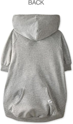 Rocky – The Orginal Lightweight Hooded TEE 100% Organic Cotton Dog Hoodie Pet Coat Sweater for Small, Medium, Large Dogs, Heather Gray, X-Small