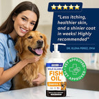 STRELLALAB Fish Oil for Dogs & Cats - Natural Omega-3 - Skin & Coat Support - Liquid Food Supplement for Pets - Natural EPA + DHA Fatty Acids for Joint Function, Immune & Heart Health 16oz - Pollock