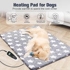 Cat Heating Pad, Waterproof Pet Heating Pad for Cat Dog Outdoor, 11 Adjustable Temperature Cat Warming Bed Mat with Timer, Indoor Heated Cat Bed with Chew Resistant Cord (M: 28'' L X 18'' W)