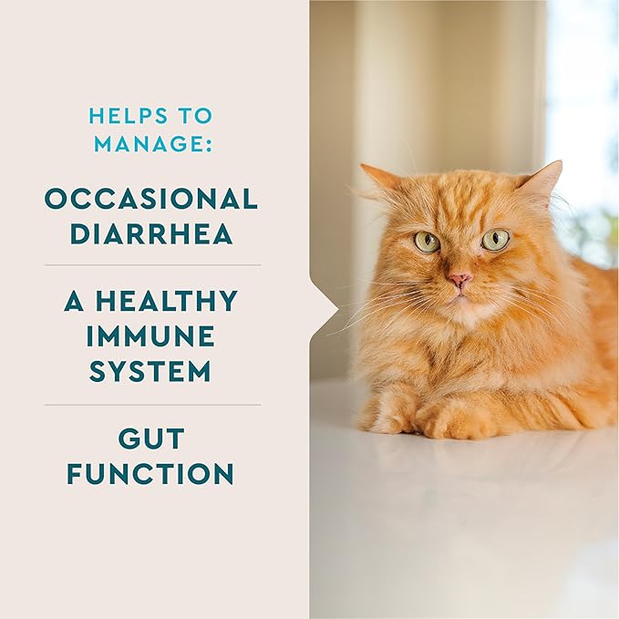 VetIQ Probiotic Powder for Cats, Compare to Fortiflora Probiotic Powder*, Treats Diarrhea and Food Sensitivity, Chicken Flavored Single Serve Packets for Indoor and Outdoor Cats, 30 Count