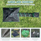 3-in-1 Outdoor Cat Enclosures, Portable Catio Green Cat Tents for Outside, Cat Tents with 1 Dome Tent,1 Straight Tunnel and 1 Cube, Outdoor Cat Playpen for Cats, Rabbits and Other Animals