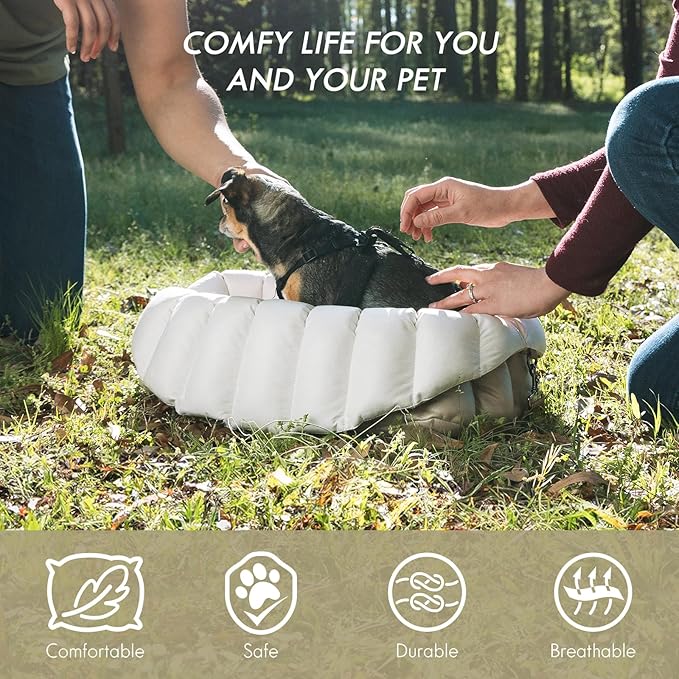 ClevaHome Small Dog Car Seat & Travel Carrier & Pet Bed, Non-Slip Booster Seat for Dogs up to 10lbs, Fashionable Pet Carrier Bag for Indoor and Outdoor