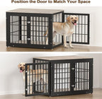 42 Inch Heavy Duty Dog Crate Furniture for Large and Medium Dogs, Decorative Pet House End Table, Wooden Cage Kennel Furniture Indoor, Grey