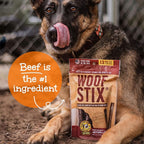 Happy Howie's Woof Stix - Healthy Dog Treats, Flavorful Slow Cooked Beef Stick, Natural Ingredients, Hormone Free - Beef, (Pack of 3)