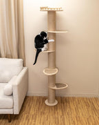 On2Pets Skyline Premium Sisal Cat Scratcher (Wall-Mounted 5 Level Cat Activity Tree)
