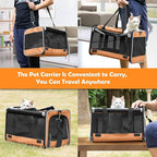 Dog Carry Bag for Puppy Pet Soft-Shell Portable Kennel Crate for 0-15 lbs Foldable Pomeranian Travel Cage Tea Cup Yorkie Carrier Purse Indoor Carrying Case Cat Supply Melon Tiny Dog Melon