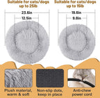 MEWTOGO 19.6in Heated Cat Bed for Indoor Cats - Soft Cozy Washable Cat Warming Bed with Cat Heating Pad, 6 Levels Adjustable Timer & Temp for Pets Up to 15lb Winter Resting and Cat Gifts