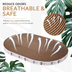 Mixweer 4 Pcs Cat Scratcher Cardboard Oval Cat Scratch Pad Board Bed Bowl 2 in 1 Cat Scratcher Cat Scratching Post Corrugated Lounge Couch Nest for Cats Grinding Claw Furniture Protector Indoor