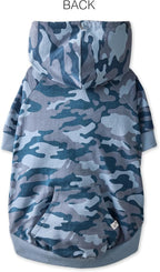 Rocky – The Orginal Lightweight Hooded TEE 100% Organic Cotton Dog Hoodie Pet Coat Sweater for Small, Medium, Large Dogs, Navy Camo, XX-Small