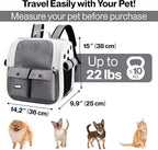Cat Backpack Carrier – Airline Approved Dog Carrier for Small Dogs, Cats & Pets – Ventilated Backpack Pet Carrier for Travel, Hiking, Vet Trips – Soft Sided Puppy Carrier Bag with Padded Straps