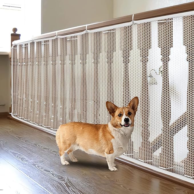 PetSafe Balcony Netting - Stairway Net for Pets & Kids, Clear (10ft*2.6ft Thick)