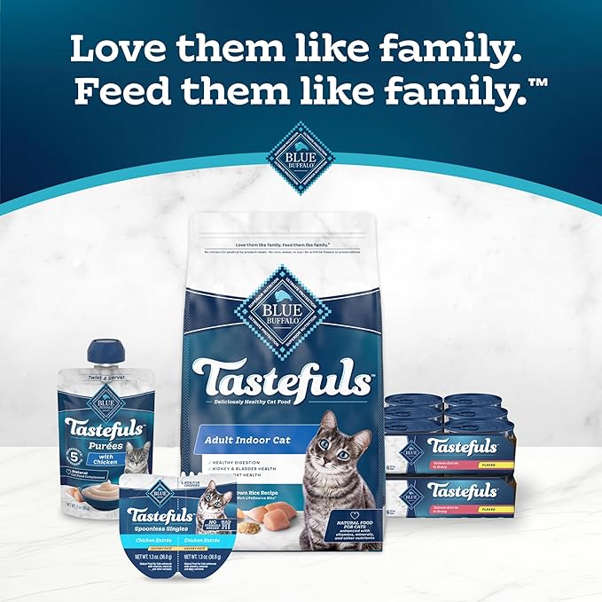 Blue Buffalo Tastefuls Flaked Wet Cat Food, Made with Natural Ingredients, Salmon, 3-oz Cans (24 Count)