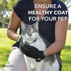 H HANDSON Pet Grooming Gloves - Patented #1 Ranked, Award Winning Shedding, Bathing, & Hair Remover Gloves - Gentle Brush for Cats, Dogs, and Horses (Purple, Medium)