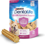 DentaLife Plus Digestive Support Dog Treats for Small and Medium Dogs, Cleans Teeth, Freshens Breath, & Supports Healthy Gut, Chicken & Pumpkin Flavor, 14.4 oz., 19 Chews - 19 ct. Pouch