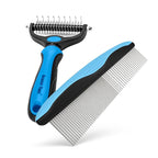 Maxpower Planet Pet Grooming Rake and Dematting Comb for Dogs - Dog Grooming Supplies, Undercoat Rake for Dogs, Cats - Extra-Wide Deshedding Dog Brush, Deshedder Comb for Long Hair - Reduce Shedding