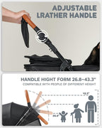 Medium Dog Stroller for Large Dogs, pet Stroller for Medium Dogs Up to 66lbs, All-Terrain with Adjustable Handle & Canopy, Sun Shades, Storage Organizer, Waterproof Oxford Fiber