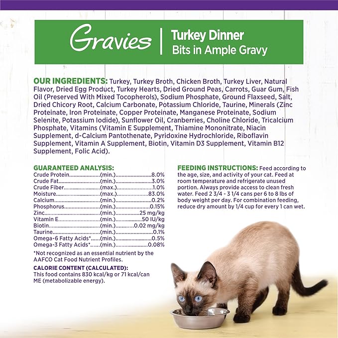 Wellness Complete Health Gravy Adult Wet Cat Food, Natural, Protein-Rich, Grain Free, 3 Ounce, 12 Pack, (Turkey Dinner)