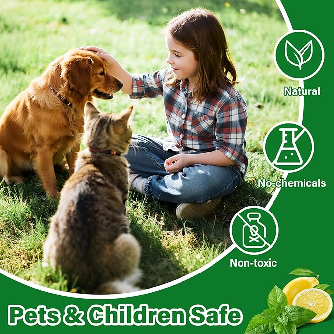 Dog Repellent for Yard, 36 Pcs Natural Peppermint Oil Dog Cat Deterrent Ball Outdoor Indoor Preventing Dogs from Peeing Scratch and Chew, Keep Dogs Out of Lawn Garden, Blue