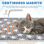 2 Pcs Self Warming Cat Bed Cute Dog Cat Thermal Mat Self Warming Star Cat Mat Pet Heating Pad Cat Blanket for Indoor Outdoor Washable(Large Star,24 x 18)
