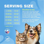 Fish Oil for Dogs and Cats - Skin and Coat Support Supplement for Pets - Omega 3 6 9 Fatty Acids - Itchy Skin, Shedding, Immunity, Joint - EPA DHA - Wild Caught Salmon and Pollock Food Topper
