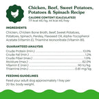 Greenies Smart Topper High Protein Wet Mix-in for Dogs, Chicken, Beef, Sweet Potatoes, Potatoes & Spinach Recipe in Vitabroth Broth- Bone Broth + Vitamins E & B1, 10 Count