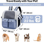 Cat Backpack Carrier Airline Approved – Breathable Pet Carrier Backpack for Small Dogs, Cats, Puppies, Rabbits – Travel Dog Backpack with Ventilated Design for Hiking, Outdoor, Car Trips