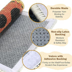 3-in-1 Sisal Cat Scratch Mat Sunflower 23.6x15.7'' Floor & Wall Cat Scratcher Pad, Protects Carpet Couch & Furniture with Sticker Tape, Anti-Slip, Durable for Indoor Outdoor Cats