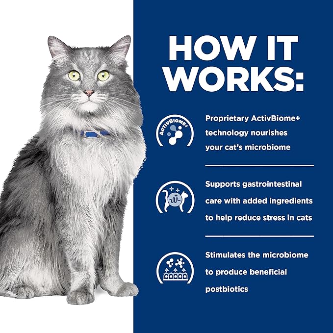 Hill's Prescription Diet Gastrointestinal Biome + Stress Chicken & Carrot Stew Wet Cat Food, 24 x 2.8 oz Pouches