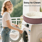 Love's cabin Round Donut Cat and Dog Cushion Bed, 20in Pet Bed for Cats or Small Dogs, Anti-Slip & Water-Resistant Bottom, Super Soft Durable Fabric Pet beds, Washable Luxury Cat & Dog Bed Burlwood