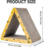 CATISM Cat Scratcher Cat Scratching Board - Foldable - Triangle, 6 Usable Sides Scratchers for Indoor Cats, Durable Recyclable Cats Cardboard Vertical(Pack of 3)