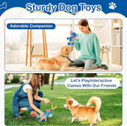 Elephant Indestructible Dog Toys - Squeak & Rope Toy for Large Dogs & Aggressive Chewers, Puppy Teething Toys