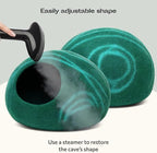 MEOWFIA Cat Cave – Premium Felt Cat Bed for Indoor Cats, Handmade 100% Merino Wool (Dark Shades) (Medium, Emerald)