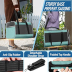 Soft Cat Carrier Large Cat 20 lbs/Kitty Cat Travel Crate for Pet Top Load/Small Dog Sturdy Transport Fabric Carry Bag 10 Pounds/Yorkie Kennel with Pocket Teal Aqua