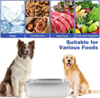 5 Gallons Large Dog Water Bowl, Stainless Steel Metal Dog Bowls, Large Capacity Pet Food Bowl Water Dish for Indoor and Outdoor Universal for Giant Dogs 17.7x13.8x6 Inch
