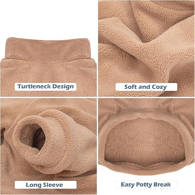 Dog Sweater, 3 Pack Dog Sweaters for Small Dogs Girl Boy, Ultra Soft Warm Puppy Clothes Dog Coat for Winter (Camel+Beige+Yellow, X-Large)