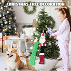 Nocciola 3 Pack Christmas Dog Toys, Interactive Crinkle Dog Squeaky Toys, Plush Dog Toys for Christmas, Christmas Toys for Puppy Small Medium Large Dogs & Aggressive Chewers