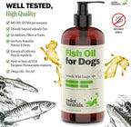 Deley Naturals Dog Fish Oil Icelandic 2X Omega - Dog Itching Skin Relief with Omega 3 6 9 for Allergies, Coat & Heart - Omega 3 Fish Oil for Dogs Skin Irritation - 32oz Omega Oil for Dogs Made in USA