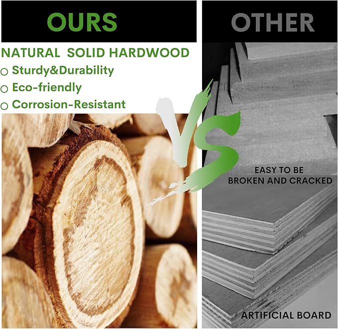 LZRS 2-Panel Wooden Free Standing Foldable Dog Gate Indoor – Solid Hardwood 24" High, Step-Over Safety Pet Gate for Doorways, Stairs & Small Spaces - Indoor Use, White