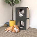Way Basics Premium Cube Cat Scratcher Lounge - Scratch and Play zBoard Lasts 5X Longer