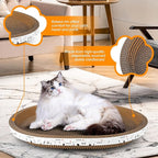 3 Pack Extra Large Oval Cat Scratcher Bed Scratch Pad Board Lounge Couch Cats Bowl Shaped Scratching Post Nest for Cats Grinding Claw Cat Scratcher Cardboard Furniture Protector 22.4" x 16.5" x 2.36"
