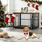 Heavy Duty Dog Crate Furniture for Large Dogs, Decorative Pet House End Table, 42inch Large Wooden Cage Kennel Furniture Indoor for Medium Dog