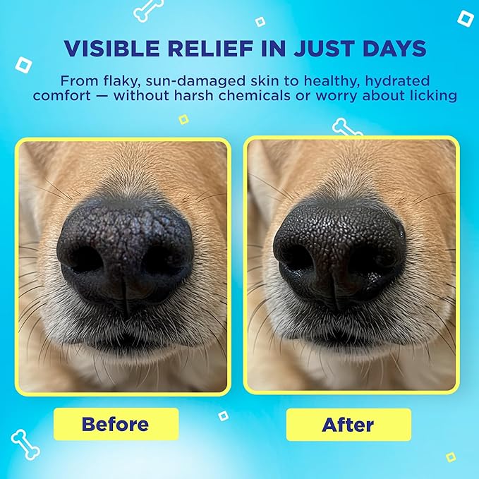 SnoutScreen Dog Paw Balm and All-Natural Dog Nose Balm for Dry, Cracked Skin, Dog Itching Skin Relief, Dog Sunscreen, Vet Recommended, Made in USA, Protects Against UVB and UVC Rays, 1 oz