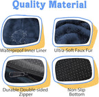 Washable Orthopedic Large Dog Bed - Removable Waterproof Cover with Bolster Machine Washable Extra Large Dog Bed Foam Support XL Large Big Pet Dogs Beds